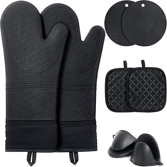 8PCS Oven Mitts and Pot Holders Sets by Funnydin