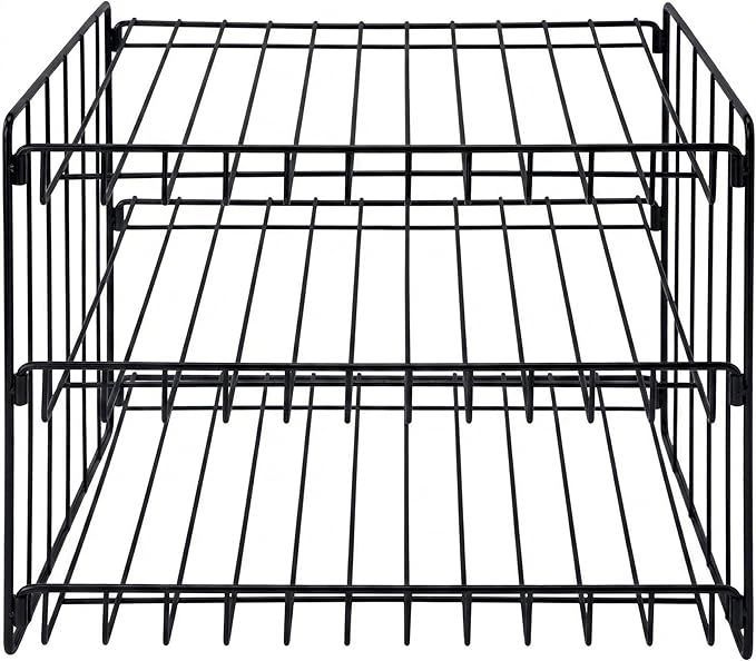 Kitchen Details 3 Tier Can Storage Organizer Rack in Black - Image 2