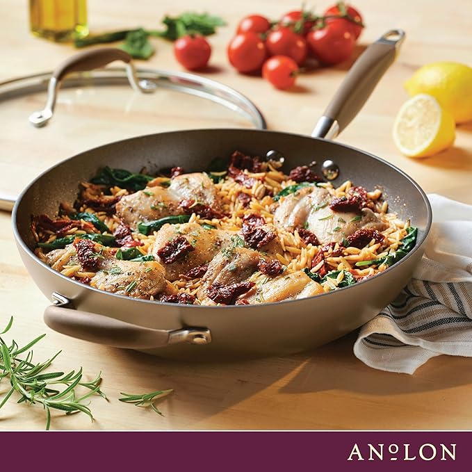 Anolon Advanced Home Hard Anodized Nonstick Deep Frying Skillet - Image 7