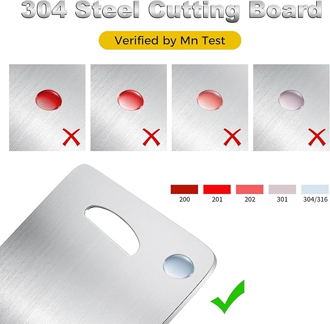 URMONA 3 PCS 304 Stainless Steel Cutting Board - Image 7