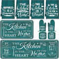 Fourluoo 10 Pcs Farmhouse Kitchen Decor and Accessories Set 4 Kitchen Towels 2 by Fourluoo
