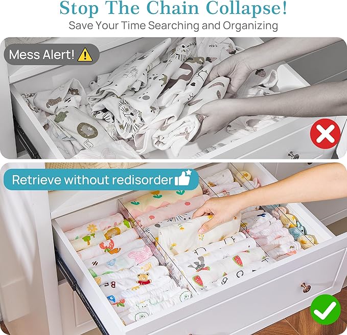 Vtopmart 4 Pack Drawer Dividers - Image 8