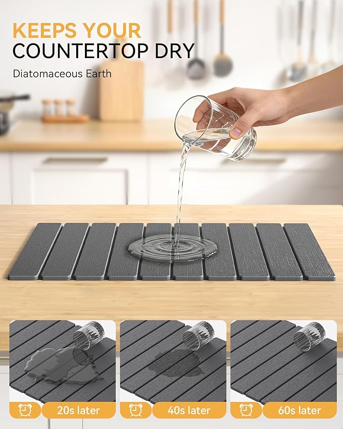 Yofidra Large Stone Dish Drying Mat - Image 4