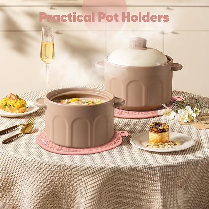 Oven Mitts and Pot Holders 4 Sets, Heat Resistant 500 ℉ Oven Mitt and Pot Holder - Image 5