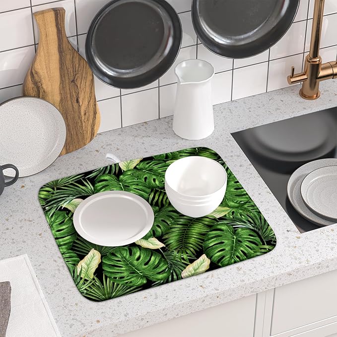 Giwawa Tropical Palm Leaf Dish Drying Mat - Image 6