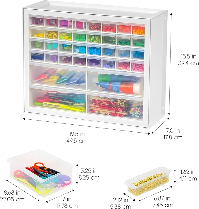 IRIS USA Small Parts Storage Cabinet, Made in USA, 36-Drawer Organizer - Image 3