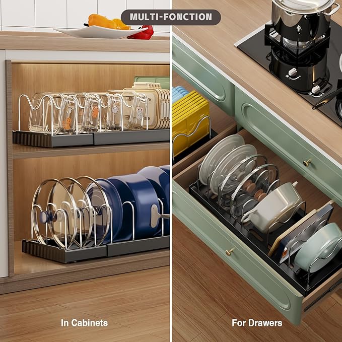 Magheo Expandable Food Storage Container Lid Organizers - Image 4