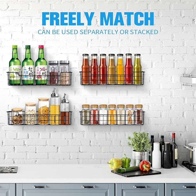 Spice Rack Organizer Wall Mount, Spice Organization Storage Shelf - Image 3