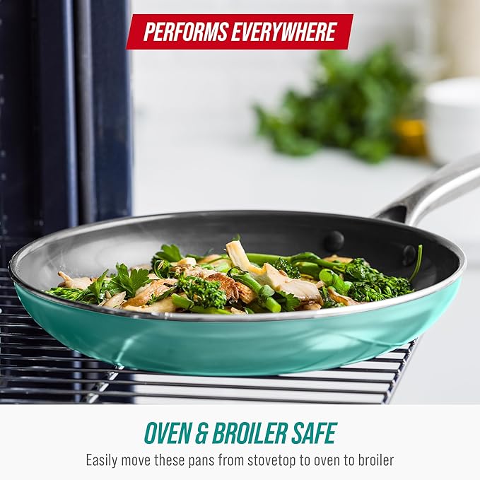 Blue Diamond 8" Nonstick Frying Pan Skillet, Diamond Infused Ceramic PFAS-Free - Image 6