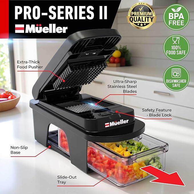 Mueller ULTIMATE 12 Blade Vegetable Chopper, Mandoline Slicer and Spiralizer - Image 2