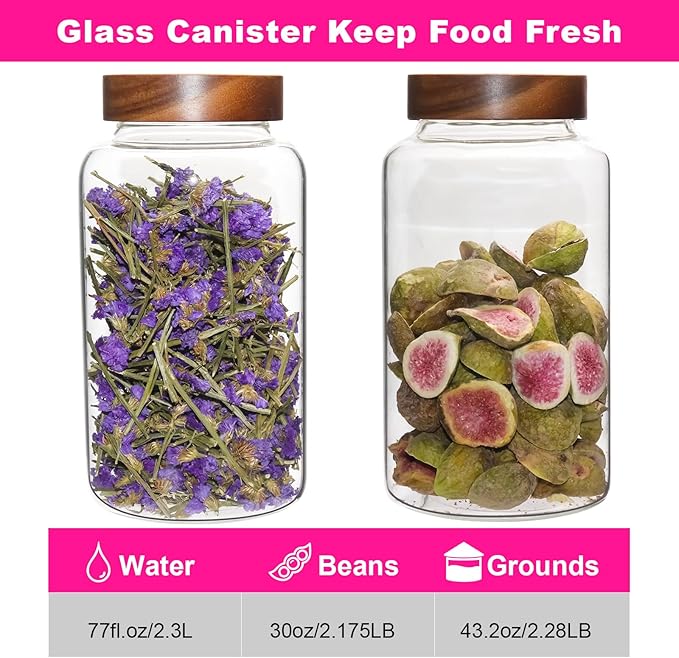 Glass Coffee Jars Spice Jar Round Storage Canister - Image 4