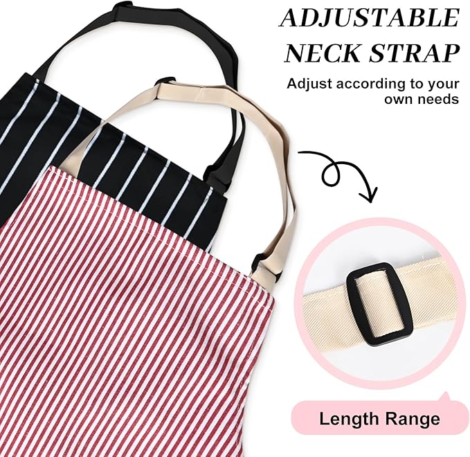 2Pack Adjustable Kitchen Apron for Women Men - Image 5