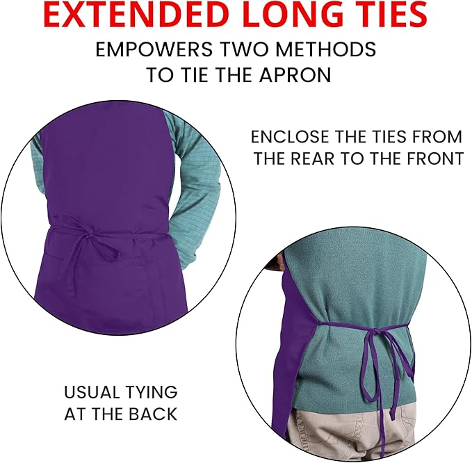 Utopia Kitchen 10 Pack Bib Apron Adjustable - Image 6
