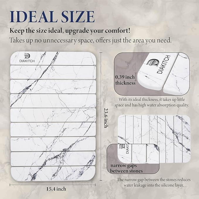 Stone Drying Mat for Kitchen Counter – Super Absorbent Stone Dish Drying Mat - Image 3