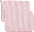 Pink Dish Drying Mats for Kitchen Counter, 2 Pack Dish Drying Mat Drying Pad by QualityGoodsWorldwideLLC