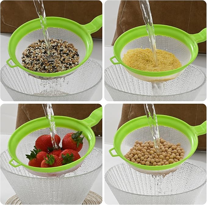 Luckyiren Kefir Strainer Set, 2-Size Plastic Non-Metal Sieve - Image 7