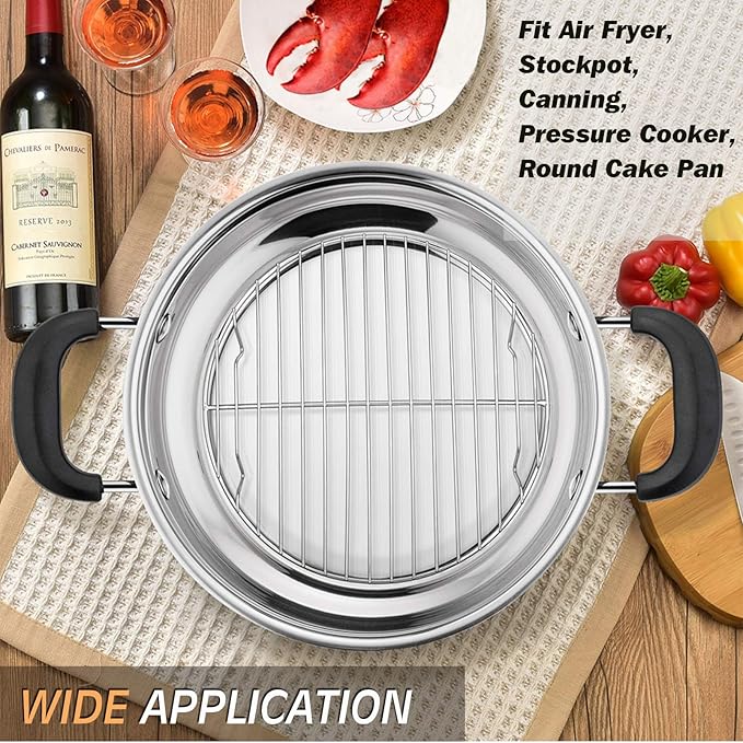 P&P CHEF Round Cooking Rack, Fits Air Fryer/Stockpot/Pressure Cooker/Round Cake - Image 7