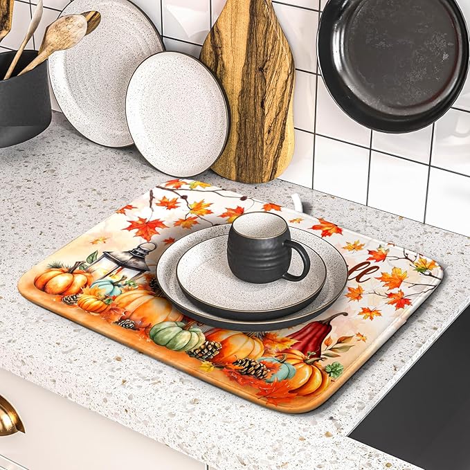 Happy Fall Dish Drying Mat - Image 5