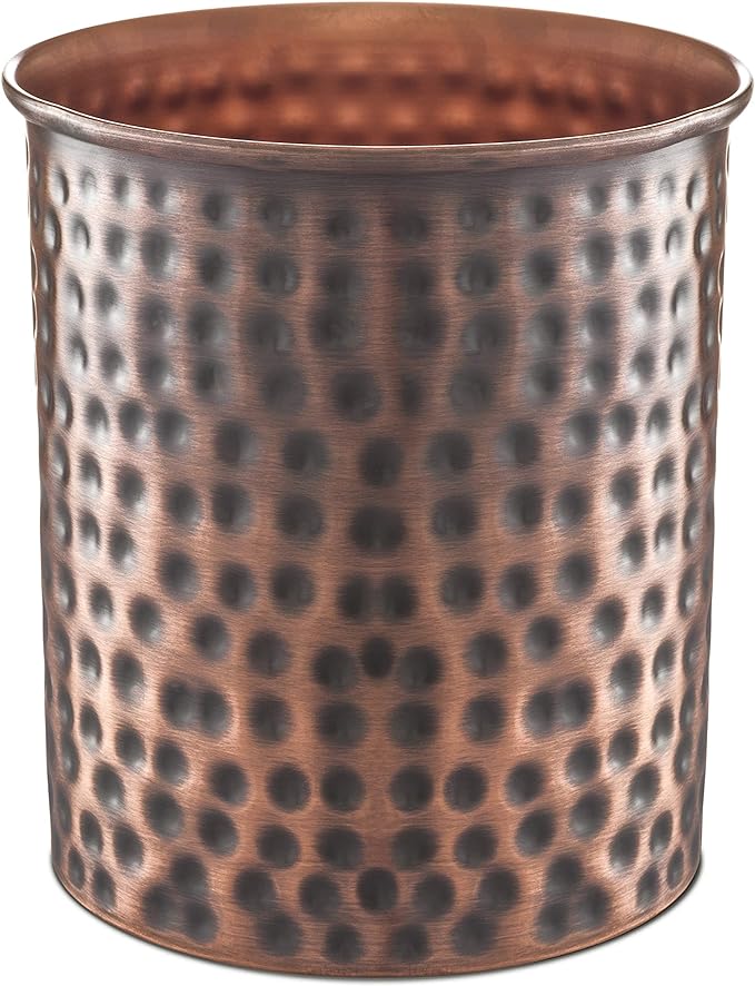 Monarch Abode Kitchen Utensil Holder – Hand Hammered Metal Antique Copper by MonarchAbode