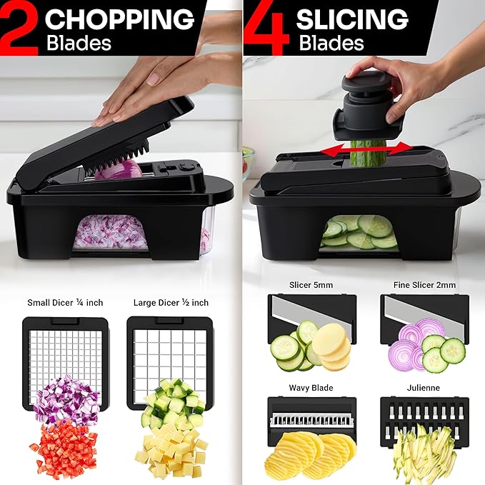 Mueller ULTIMATE 12 Blade Vegetable Chopper, Mandoline Slicer and Spiralizer - Image 4