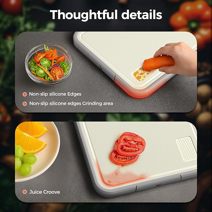 Sumzzz 2-in-1 Stainless Steel Cutting Board, Double-Sided - Image 7