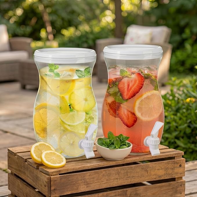 Havawish 2 Pcs 1 Gallon Plastic Beverage Dispenser by Havawish