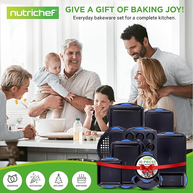 NutriChef 10-Piece Nonstick Bakeware Set - Image 7