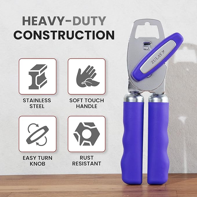 Zulay Kitchen Heavy Duty Stainless Steel Can Opener Manual - Image 3
