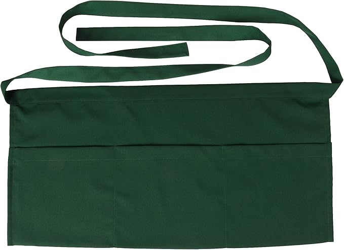 Resist water 3 big Pockets Waist Server Apron Kitchen Restaurant Unisex Half by SEW+UR+LIFE