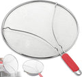 Splatter Screen for Frying Pan & Food Strainer, 13 Inch Stainless Steel Grease by PLACHIDAY