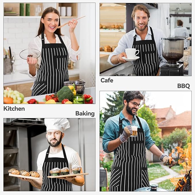 NLUS 2 Pack Cooking Aprons for Women - Image 7