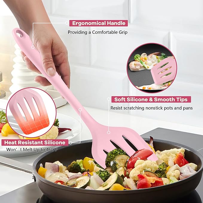 TeamFar Kitchen Cooking Utensils, 446°F Heat Resistant Kitchen Gadgets Tools - Image 3
