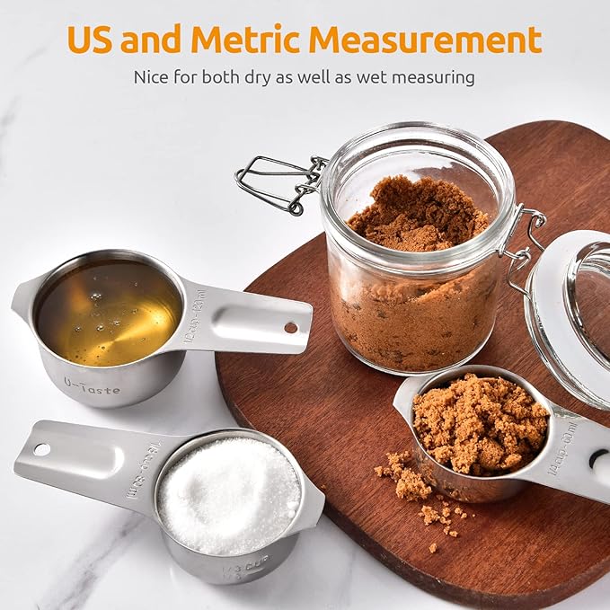 Measuring Cups: U-Taste 18/8 Stainless Steel Measuring Cups Set of 7-Piece: 1/8 - Image 8