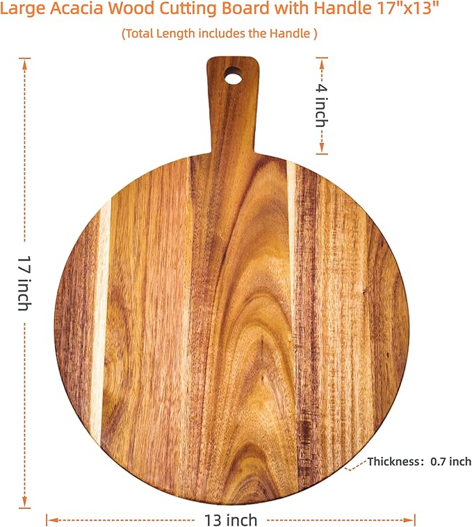 Large Acacia Wood Cutting Board - Image 6