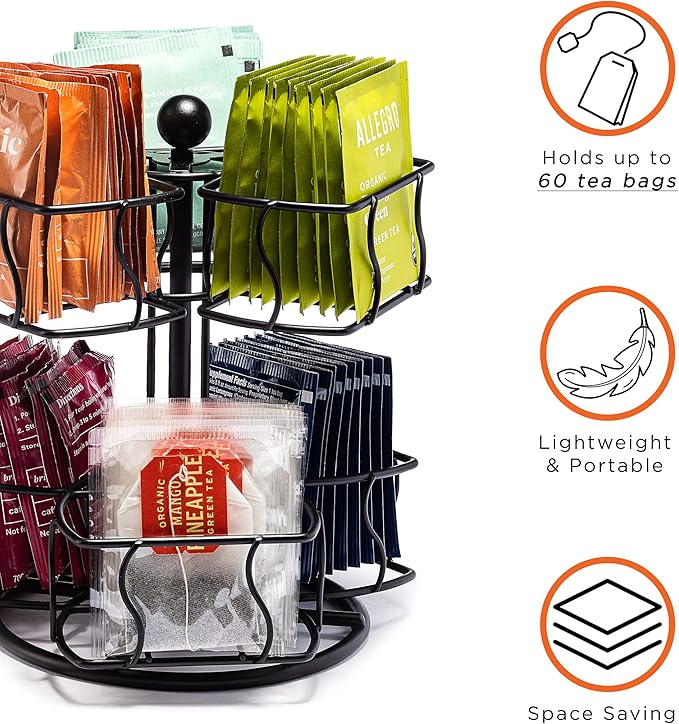 Sorbus Tea Bag Spinning Carousel - Image 5