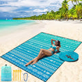 WIWIGO Beach Blanket Waterproof Sandproof Beach Mat 79" X 83"/10'x9'for 2-8 by WIWIGO