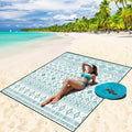 WIWIGO Beach Blanket Waterproof Sandproof Beach Mat 79" X 83"/10'x9'for 2-8 by WIWIGO
