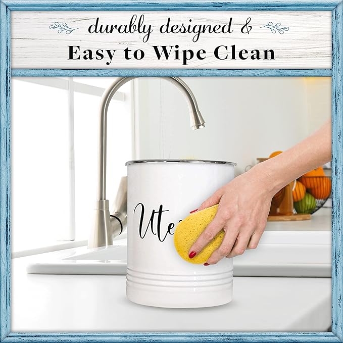 Home Acre Designs Vintage Farmhouse Utensil Holder - Image 9