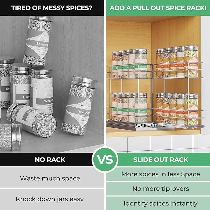 Mystozer Pull Out Spice Rack Organizer - Image 8