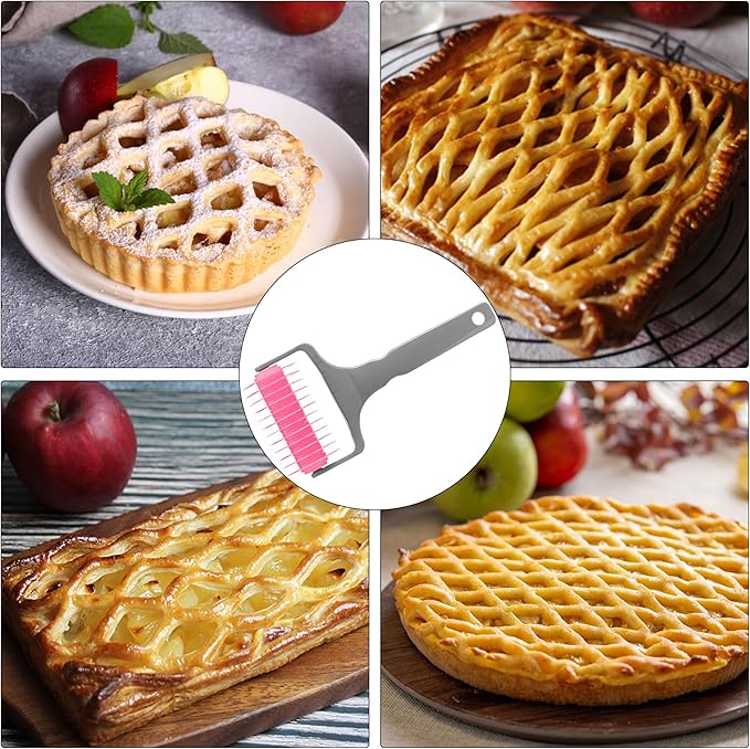 Pastry Lattice Roller Cutter, Pastry Cutter Roller DIY Baking Tool - Image 4