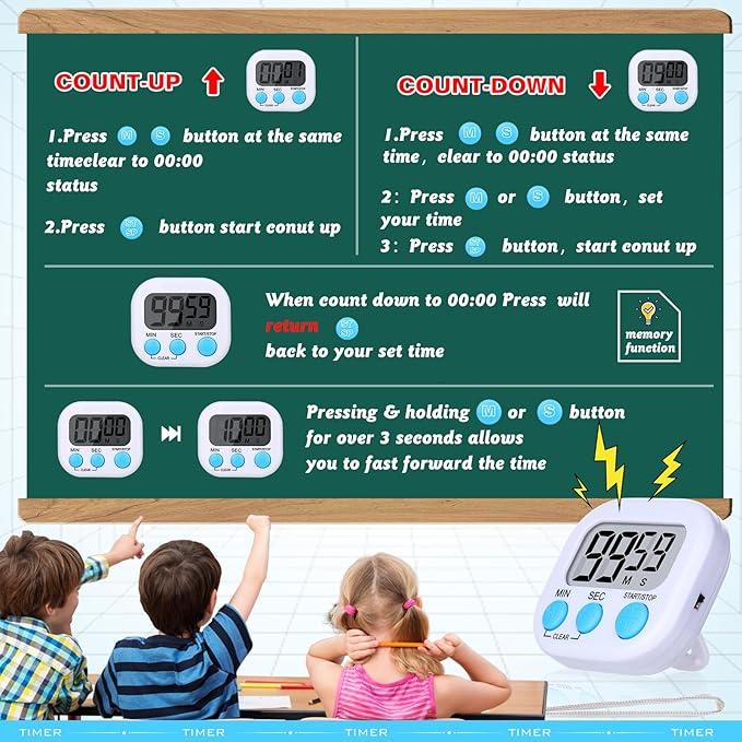 Mwellewm 6 Packs Digital Timers - Image 5