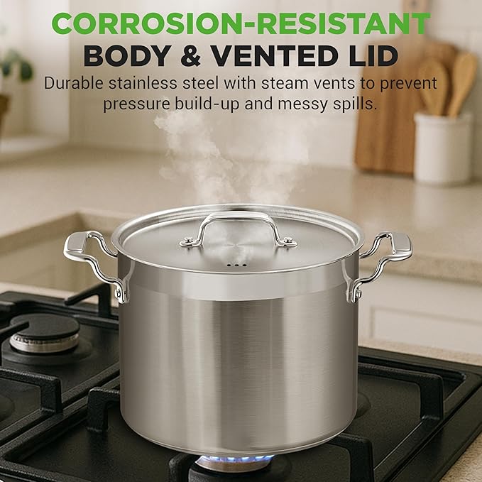 NutriChef Stainless Steel Cookware Stockpot - Image 5