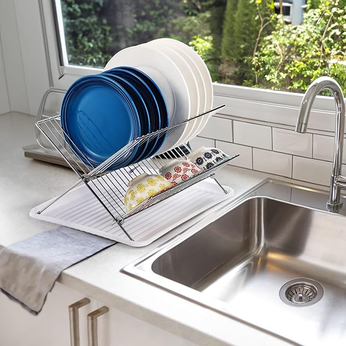 Youeon Foldable Dish Drying Rack - Image 9