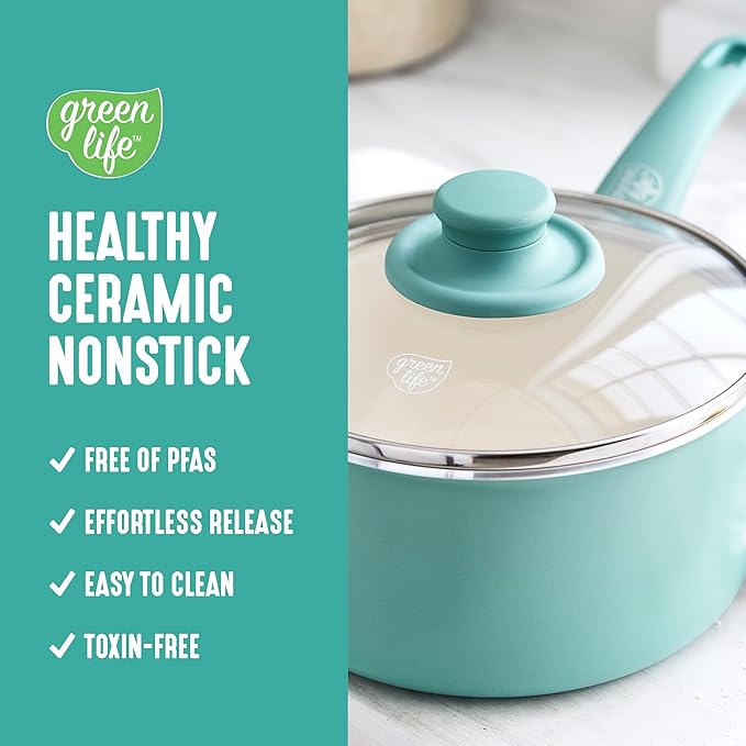 GreenLife 2.5QT Nonstick Saucepan - Image 2