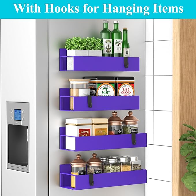 HuggieGems 4 Pack Magnetic Spice Storage Rack Organizer - Image 2