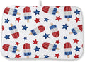 4th of July Dish Drying Mat 18x24 Inch Blue Red Ice Cream Stars Patriotic by DAFENA