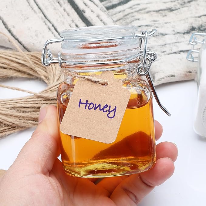 Small Glass Jars with Lids, 4 oz Spice Jars with Labels, Small Glass Containers - Image 5