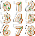 4 Inch Number Cookie Cutter Set by Xzhloym