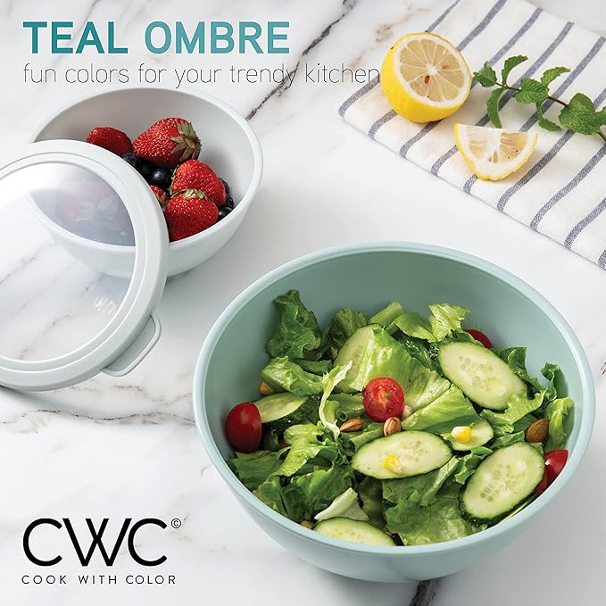COOK WITH COLOR Mixing Bowls with TPR Lids - Image 3