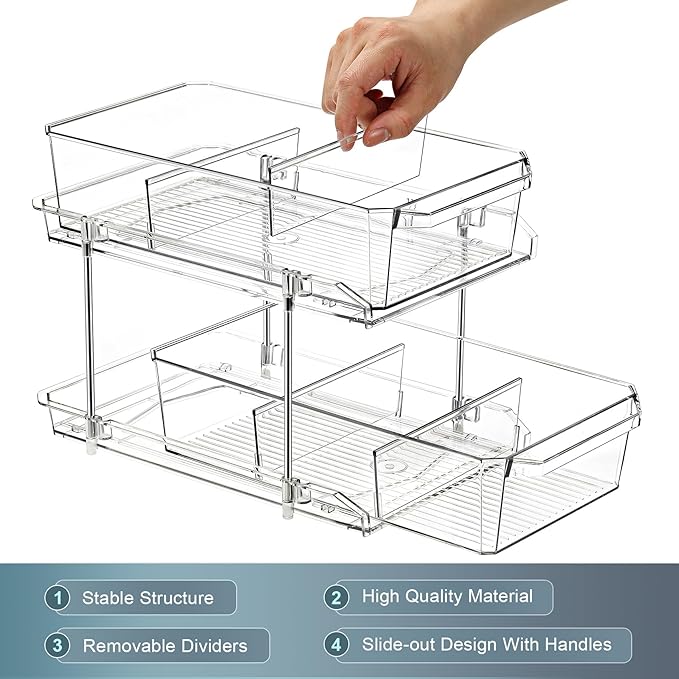 2 Set, 2 Tier Clear Organizer - Image 9